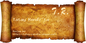 Tatay Renáta névjegykártya